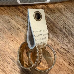 Anthropologie Gold Hoop Earrings